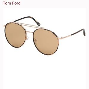 TOM FORD Havana Wesley Aviators - New with Case